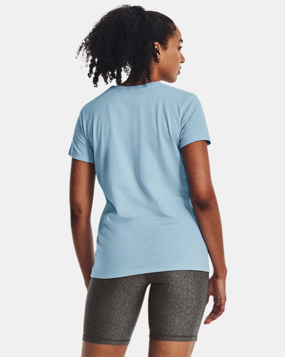 Women's UA Rival Logo Short Sleeve in Blue image number 1